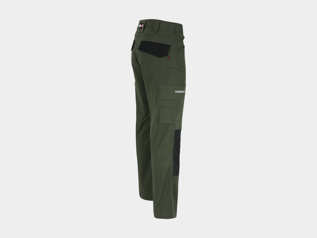 Herock - PANTALÓN DERO - 36 CAQUI OSCURO 98% algodón - 2% elastano 275 g/m² - Tejido de refuerzo: 100% poliéster Oxford 600D Repelente al agua - Imagen 4