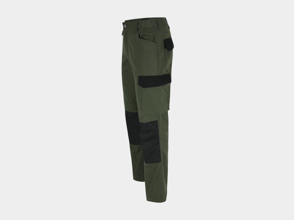 Herock - PANTALÓN DERO - 36 CAQUI OSCURO 98% algodón - 2% elastano 275 g/m² - Tejido de refuerzo: 100% poliéster Oxford 600D Repelente al agua - Imagen 3
