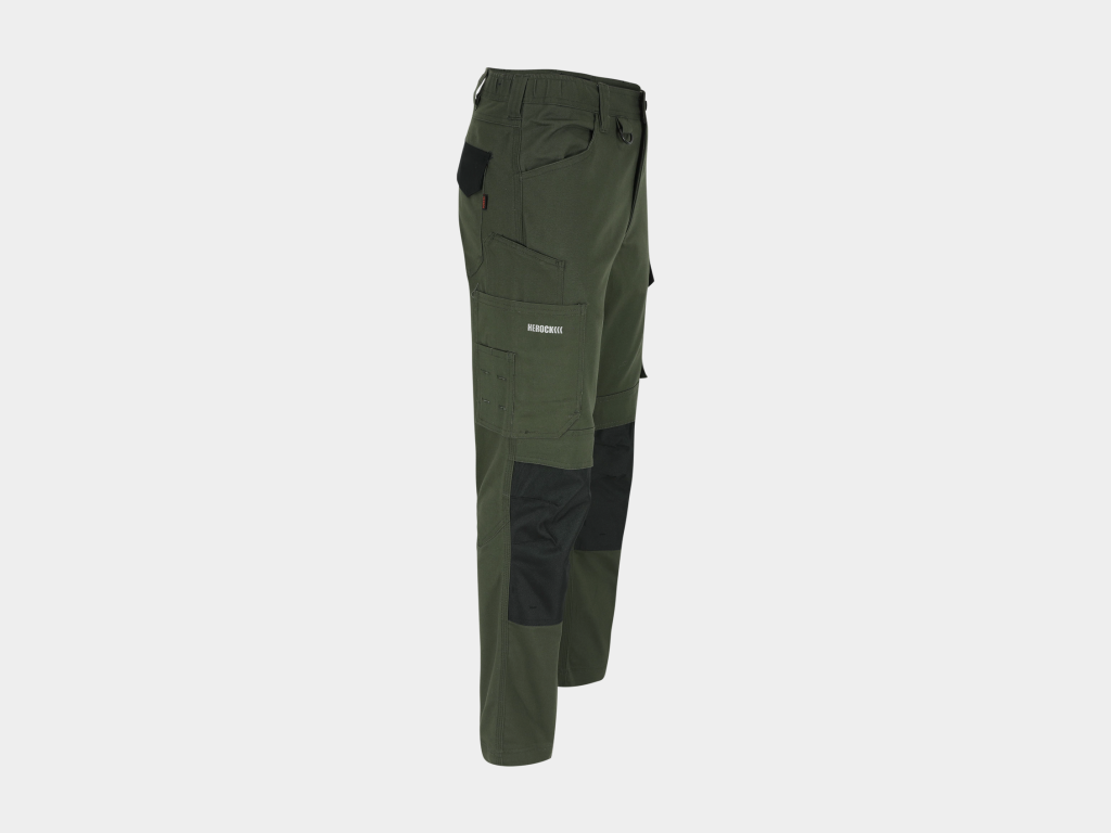 Herock - PANTALÓN DERO - 36 CAQUI OSCURO 98% algodón - 2% elastano 275 g/m² - Tejido de refuerzo: 100% poliéster Oxford 600D Repelente al agua - Imagen 2