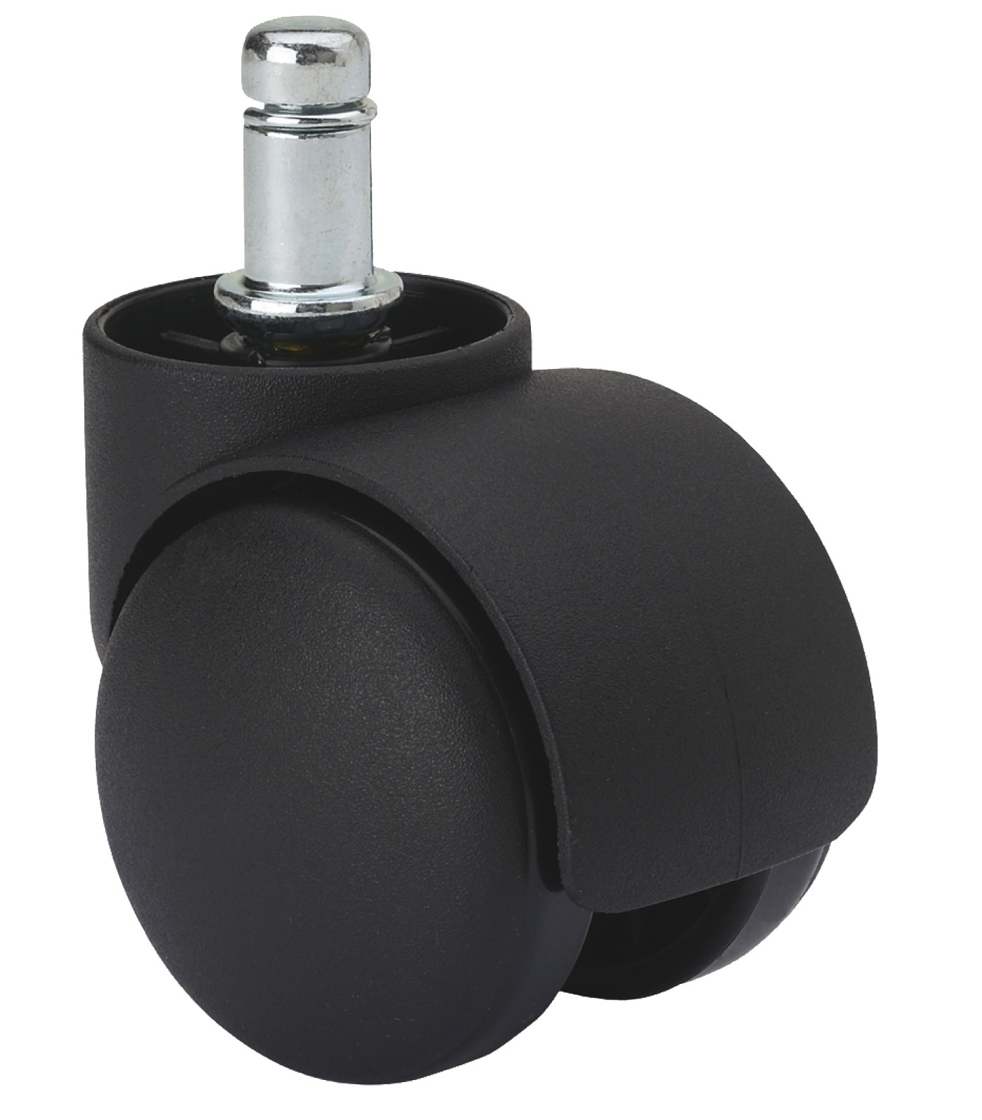 ALEX - RUEDA GIRATORIA.ESPIGA LISA M11x22 (SILLAS) 420-050-12 NYLON NEGRO EJE LISO