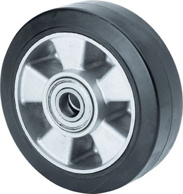 ALEX - RUEDA DEB200-25-60 NUCLEO ALUMINIO Y BANDA GOMA NEGRA ELASTICA BOLAS