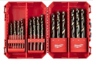 MILWAUKEE - Estuche plástico de 19 brocas RED HELIX HSS-G Co