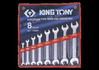 KING TONY - Estuche de 8 llaves fijas métricas 6x7 - 20x22