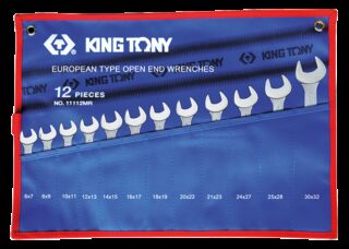 KING TONY - Estuche de 12 llaves fijas métricas 6x7 - 30x32