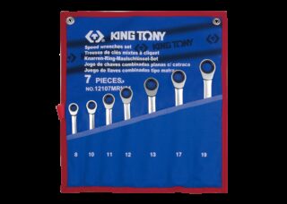 KING TONY - Juego Llaves combinadas con carraca 8-10-11-12-13-17-19mm - 7 Pzas