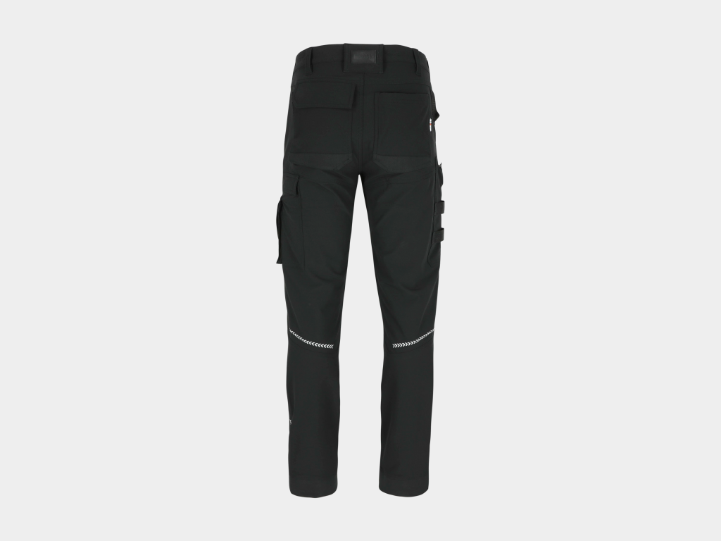 Herock - PANTALÓN FARO - 46 NEGRO 92% poliamida reciclada - 8% elastano 260 g/m² Refuerzo: 51,4% poliéster Cordura® - 48,6% poliéster Sorona® 326 g/m² repelente al agua - Imagen 4