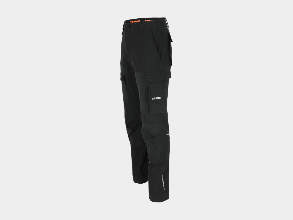 Herock - PANTALÓN FARO - 46 NEGRO 92% poliamida reciclada - 8% elastano 260 g/m² Refuerzo: 51,4% poliéster Cordura® - 48,6% poliéster Sorona® 326 g/m² repelente al agua - Imagen 2