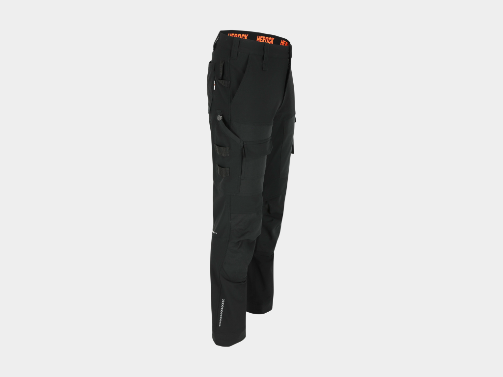 Herock - PANTALÓN FARO - 46 NEGRO 92% poliamida reciclada - 8% elastano 260 g/m² Refuerzo: 51,4% poliéster Cordura® - 48,6% poliéster Sorona® 326 g/m² repelente al agua - Imagen 3