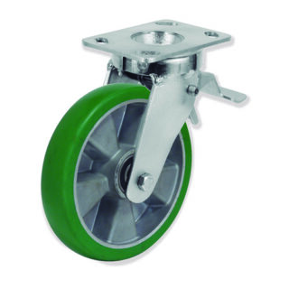 GAYNER - Rotante girt d.200 Poliuretano con freno QPG6 200 AEBB5-FD