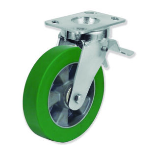 GAYNER - Rotante girt d.200 Poliuretano con freno QPG6 200 AEB5-FD