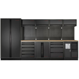 KRAFTWERK - MOBILIO BLK Mueble modular 5 elementos, Encimera Haya