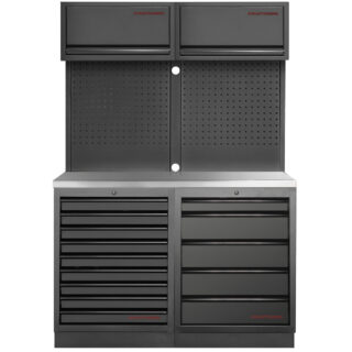 KRAFTWERK - MOBILIO BLK Mueble modular 2 elementos, Encimera Acero inoxidable