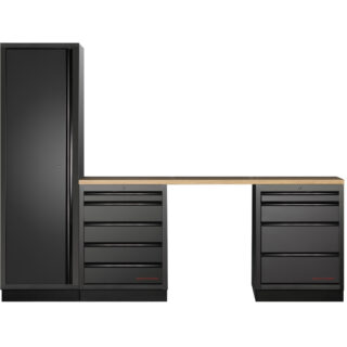 KRAFTWERK - MOBILIO BLK Mueble modular 3 elementos, Encimera Haya