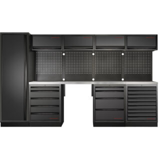 KRAFTWERK - MOBILIO BLK Mueble modular 5 elementos, Encimera Acero inoxidable