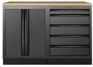 KRAFTWERK - MOBILIO BLK Mueble modular 2 elementos, Encimera Haya