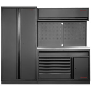 KRAFTWERK - MOBILIO BLK Mueble modular ancho 2 elementos, Encimera Inoxidable