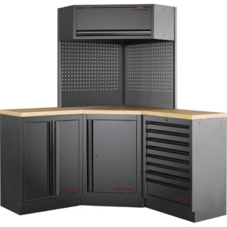 KRAFTWERK - MOBILIO BLK Mueble esquinero modular 3 elementos, Encimera Haya
