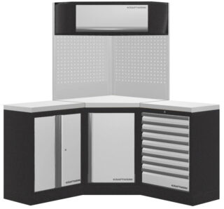 KRAFTWERK - Mueble modular 3 elementos (1 de esquina) - Encimera Acero Inox -