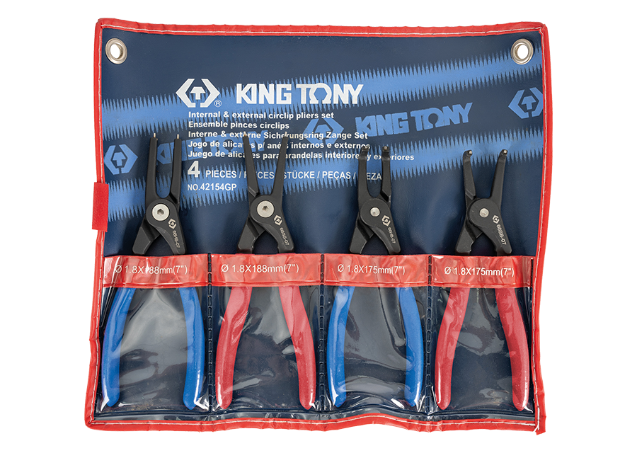 KING TONY - Estuche alicates Circlips Serie 66 - 4Pzas