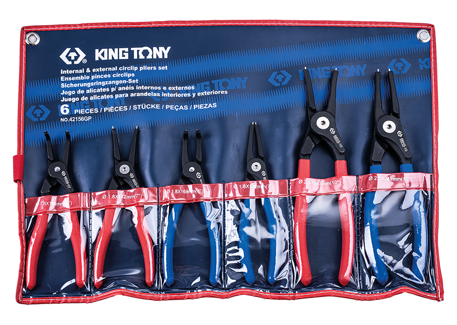 KING TONY - Estuche alicates Circlips - 6Pzas