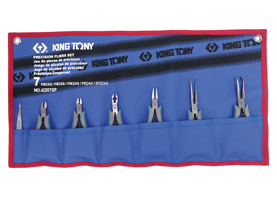 KING TONY - Juego de 7 alicates de precisión