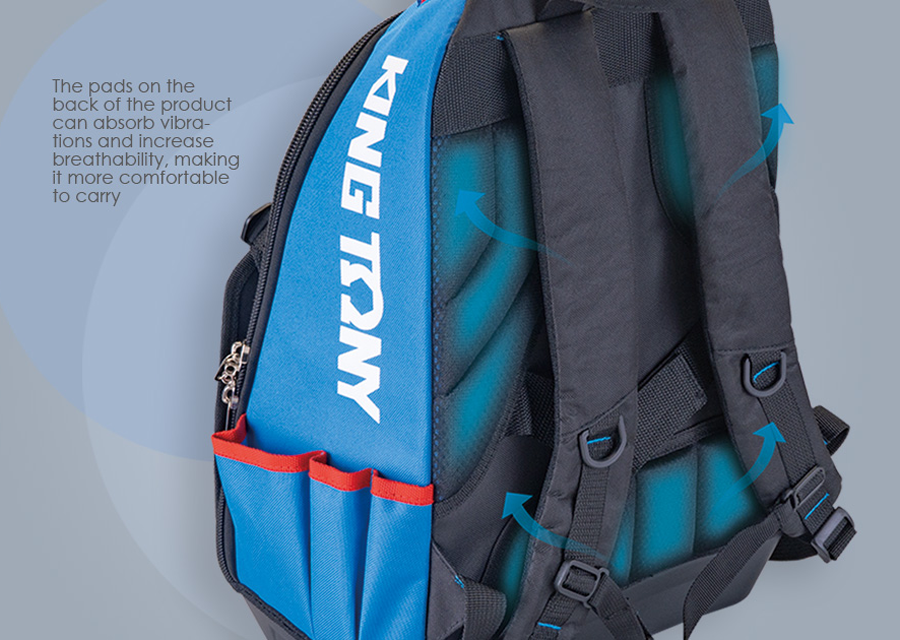 KING TONY - Mochila de herramientas 490x350x210mm - Imagen 4