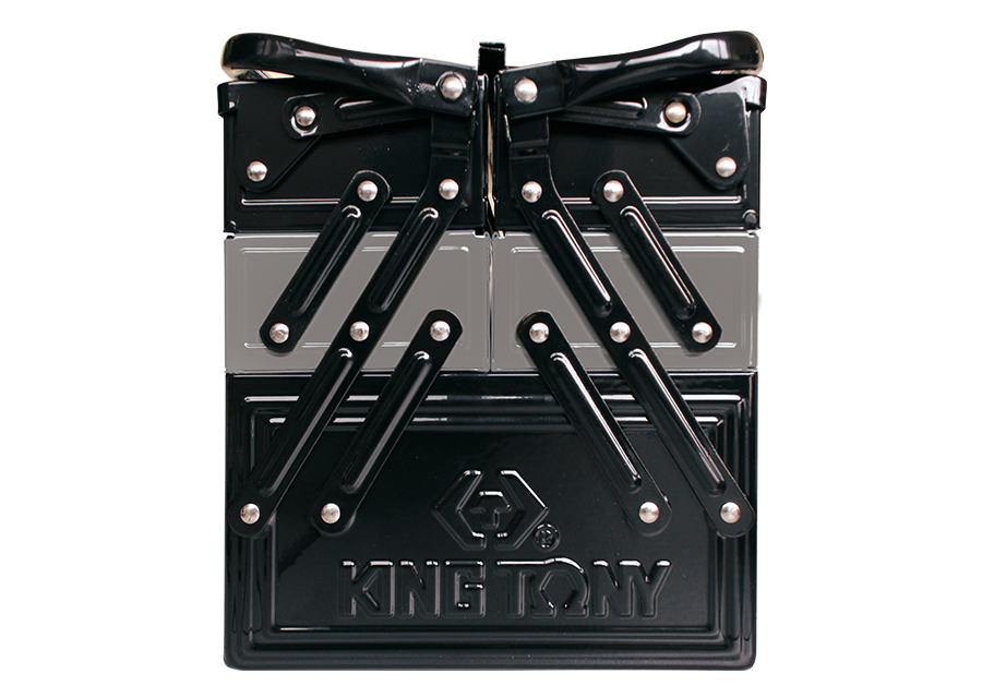 KING TONY - Caja de herramientas 470x220x260mm - Gris y negro - Imagen 3
