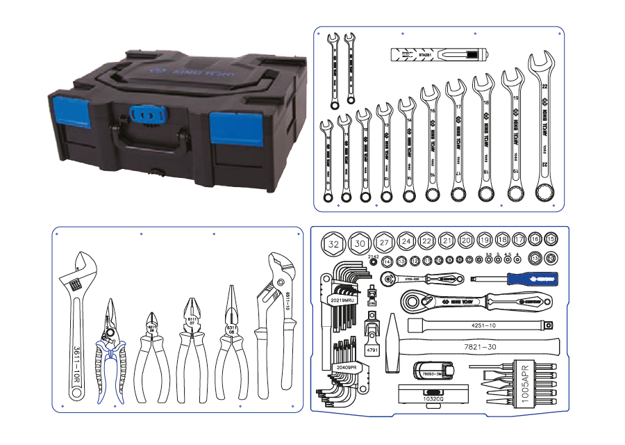 KING TONY - Caja de almacenamiento modulable - 112 piezas - Imagen 2