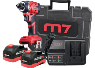 M7 - Atornillador de batería 1/4" 18V 5Ah con cargador y 2 baterías
