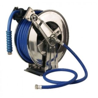 FAHERMA - Enrollador de acero inoxidable agua baja presión manguera ø 1/2" 2