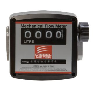 FAHERMA - Contador análogico de gasoil vertical 120 l/m (4 dígitos)