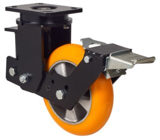 ALEX - RUEDA GIRATORIA.PLACA FR.10HLSBFN160-AUAB SUSPENSION POLIUR.NARAN.BOLAS BALONA