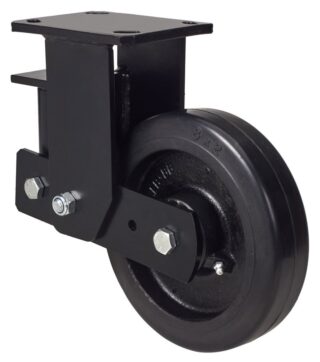 ALEX - RUEDA FIJA (ANCHA) 17HLSBA250-HGB SUSPENSION GOMA NEGRA NATURAL BOLAS