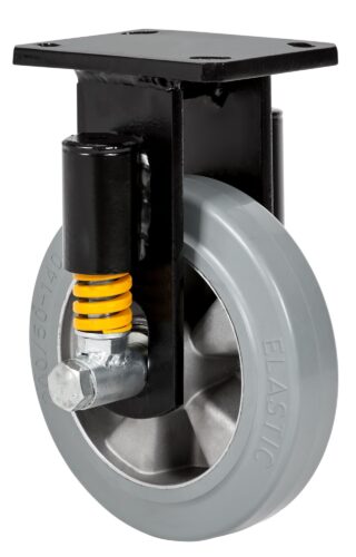 ALEX - RUEDA FIJA 17HLSE160-DEGB SUSPENSION GOMA GRIS ELASTICA EJE BOLAS